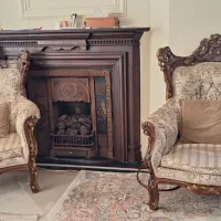 مبل استیل ۹نفره چوب راش منبت کاریش کاردسته