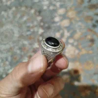 انگشتره نقره قدیمی دست‌ساز حکاکی شده