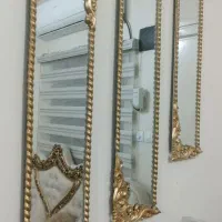 کنسول همراه سه آیینه طلایی|بوفه، ویترین، کنسول|آبادان, |دیوار