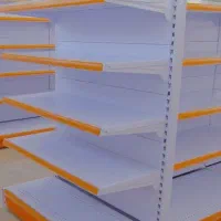 قفسه فروشگاه دوطرفه ایستاده سفید|فروشگاه و مغازه|رشت, منظریه|دیوار