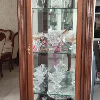 ویترین چوبی با طبقات شیشه ای|بوفه، ویترین، کنسول|تهران, کوهک|دیوار