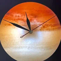 آباژور کلکسیونی ساعت رومیزی سنگ نمک طبیعی