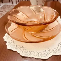 میوه خوری بلور قدیمی عسلی و ظروف قدیمی
