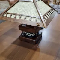 آباژور ایستاده و رومیزی لاکچری چوب و فلز|چراغ خواب و آباژور|همدان, |دیوار