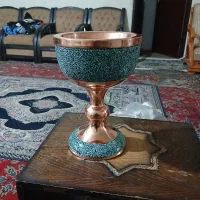قندان وشکلات خوری بزرگ فیروزه کوبی|صنایع دستی و سایر لوازم تزئینی|فلاورجان, |دیوار