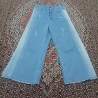 شلوار شافل قد 90 رنگ آبی روشن