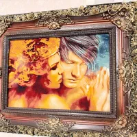 تابلو فرش. نفیس طرح عاشقانه لیلی مجنون ۱/۵ در ۸۰