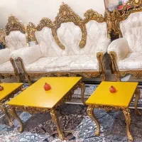 دو دست مبلمان 7نفره بامیز عسلی مناسب جهیزیه