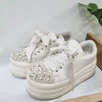 کفش کتونی مجلسی عروس عقد سایز ۳۷ لژ ۷ سانت