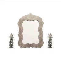 آینه شمعدان طرح نقره