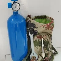 کپسول اکسیژن ۲ لیتری فولادی کوله ای