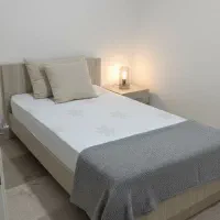 تخت خواب یکونیم نفره چوبی (در حد نو)|تخت و سرویس خواب|تهران, دریاچه شهدای خلیج فارس|دیوار