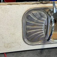 سینک ظرفشویی همراه با صفحه و شیر