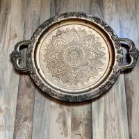 دو عدد سینی طلای باهم