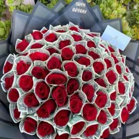 گل روبانی با اسکناس