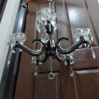 لوستر چوبی فلزی ۵ شعله|لوستر و چراغ آویز|تبریز, |دیوار