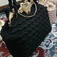 کیف دستبافت مکرومه