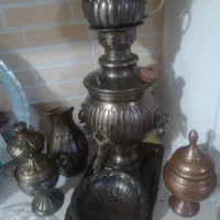 سماور برنجی زغالی 7تیکه