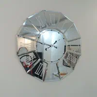 ساعت آیینه ای تمیز و سالم|ساعت دیواری و تزئینی|کرج, شهرک البرز ۳|دیوار