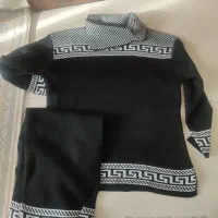 ست بلوز وشلوار بافت طرح ورساچه