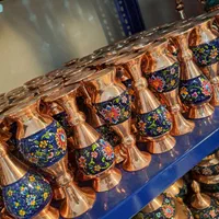 گلدان مس و پرداز صنایع دستی