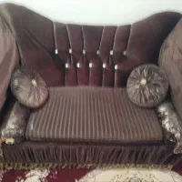 مبلمان قشنگ ششنفره شکلاتی یاقعو ه ای