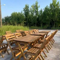 میز و صندلی تاشو نراد چوبی رشت ///