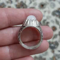 انگشتر اوپال شیری بسیار زیبا با رکاب نقره دست ساز|بدلیجات|مشهد, هدایت|دیوار