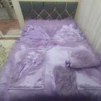 بنفش،وریسه قهوه ای پرده،وروتختی