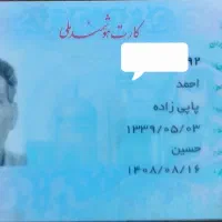 کارت ملی پیدا شده
