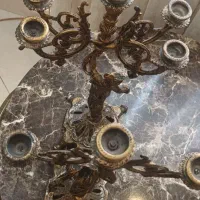 ساعت و شمعدان برنز|ساعت دیواری و تزئینی|بومهن, |دیوار