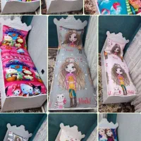 ست کامل روتختی ۴تیکه نیم ست یک نفره ملحفه کشدوزی