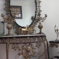 آیینه شمعدان برنز