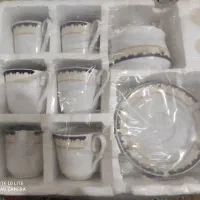 سماور گازی و سرویس چایخوری نو چینی