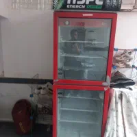 یخچال فریزر شیشه ای دو در مغازه