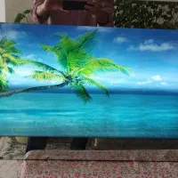 تابلو عکس برقی با چند منظره دریا