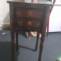 میز تلفن چوبی