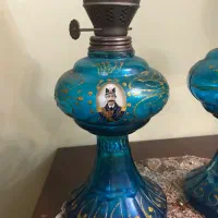 دو عدد چراغ فتیله ای نفتی قاجاری باهم|لامپ و چراغ|تهران, ونک|دیوار