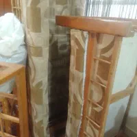 یک دست مبل هفت نفره چوبی رنگ چوپ با کیفیت