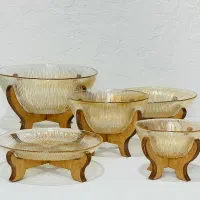 سرویس پذیرایی سولو پایه چوبی