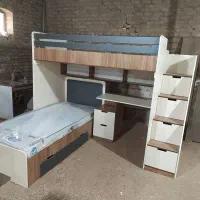 تخت دوطبقه پله منبری میزتحریر میزکامپیوتر کتابخانه