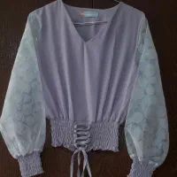 شومیز کراپ یاسی رنگ