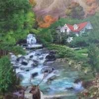 فروش منظره و آیه وان یکاد|تابلو، نقاشی، عکس|آباده, |دیوار