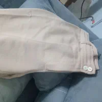 شلوار کرپ  تمیز کرم رنگ