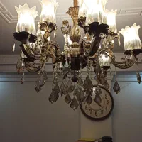 لوستر جنس برنز اصل 6 شاخه 12 شعله