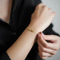 ست دستبند و گردنبند طلا مدل ونکلیف