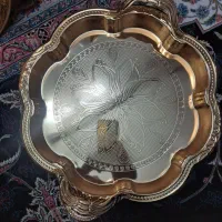 سینی استیل اصل ژاپن طلایی|ظروف سرو و پذیرایی|قم, سید معصوم|دیوار