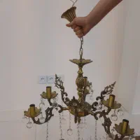 سه عدد لوستر برنز و یک عدد لوستر طرح چوب