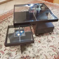 میز جلو مبلی و دو میز عسلی چوبی|مبلمان خانگی و میز عسلی|رشت, بلوار گیلان|دیوار