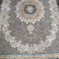 جفت(۲عدد) فرش شش متری طوسی تمیز و سالم